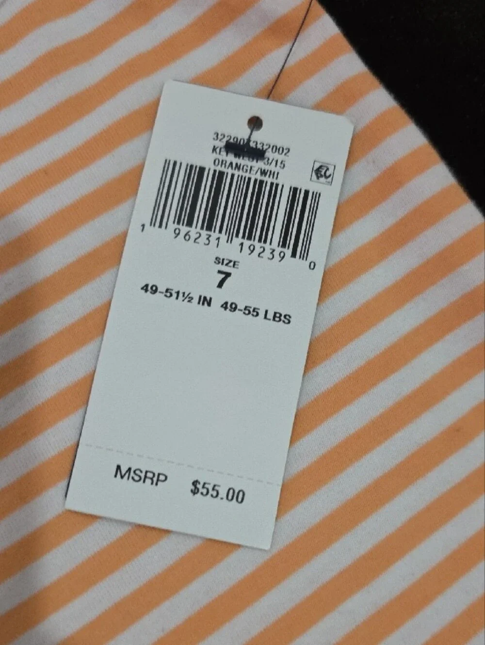 Ralph Lauren Peach and White Striped Polo Shirt